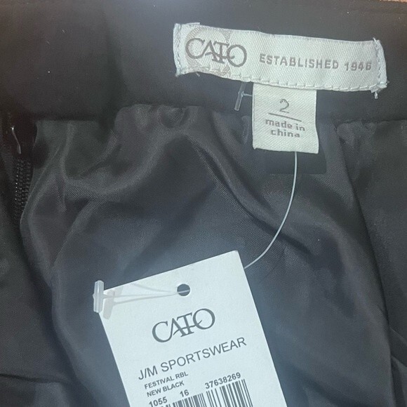 Cato black faux suede festival mini skirt with pockets size 2 NWT - Picture 9 of 10